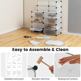 Tangkula 12-Cube Shoe Rack, DIY Cubes Storage Cabinet