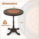 Tangkula 24" Round Patio Dining Table