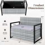 Tangkula 40 Gallon Outdoor Bench with Storage for Backyard