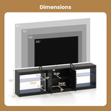 Tangkula TV Stand for TVs up to 85 Inches LED Entertainment Center with Power Outlets