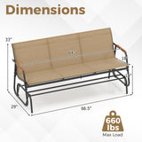 Tangkula 2/3-Person Outdoor Glider Bench