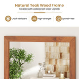 Tangkula Farmhouse Wall Mirror with Shelf