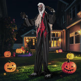 Tangkula 8.2 FT Standing Animatronic Werewolf, Scary Halloween Prop with Howling Sounds