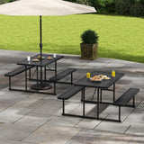 Tangkula Picnic Table Bench Set for 2 to 4 People