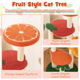 Tangkula Fruit Cat Tree Chic Vegetable Cat Tree for Indoor Cats