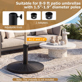 Tangkula Round Umbrella Base with Adjustable Knob