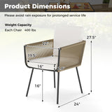 Tangkula Patio Dining Chairs Set of 4