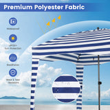 Tangkula 6x6 Ft Beach Cabana, Portable Beach Canopy with Detachable Sidewall