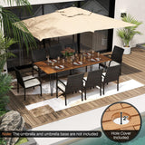 Tangkula 9 Pieces Outdoor Patio Dining Set