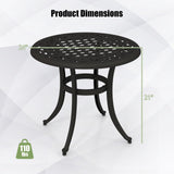 Tangkula 24 Inch Patio Side Table Set for Poolside