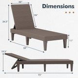 Tangkula Outdoor Chaise Lounger Chair