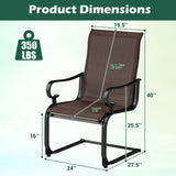 Tangkula Set of 2/4 Patio Chairs