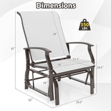 Tangkula Porch Gliders with High Back for Backyard Garden Balcony Poolside