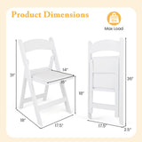 Tangkula Folding Chairs, Outdoor Foldable Patio Chairs with Padded Seats, All-Weather Resin Frame with 1100 LBS Static Load