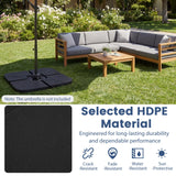 Tangkula 4 Piece 164 Lbs Umbrella Base for Patio