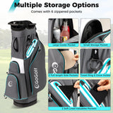 Tangkula Golf Cart Bag with 14-Way Divider Top