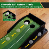 Tangkula Putting Green Indoor Golf Putting Mat 3 Putting Practice Balls Golf Training Aid for Home Office & Outdoors