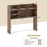 Tangkula Desktop Bookshelf for Computer Up to 32”（6 Shelves）