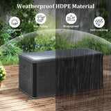 Tangkula 100 Gallon Outdoor Storage Box with Lockable Lid