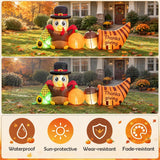 Tangkula 8.3 FT Thanksgiving Inflatable Turkey with Built-in LED Lights