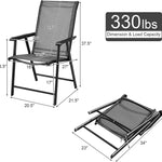 Set of 2 Patio Folding Chairs - Tangkula