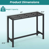 Tangkula Outdoor Bar Table Patio Counter Height Table