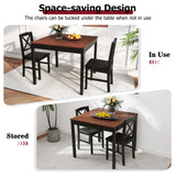 Tangkula Mid-Century Modern Dining Table Set for 2