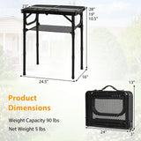 Tangkula Folding Camping Table w/Robust Aluminum Build & Large Storage Net