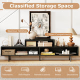 Tangkula 3 Cubby TV Stand for TVs up to 70"