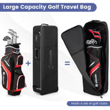 Tangkula Golf Travel Bag with Wheels, Heavy Duty 600D Oxford Fabric with Name Card Holder