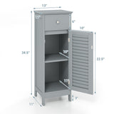 Tangkula Bathroom Floor Storage Cabinet