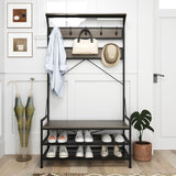 Tangkula Hall Tree with Bench and Shoe Storage