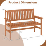 Tangkula Wooden Garden Bench for ackyard and Park