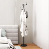 Tangkula Coat Rack Freestanding, Heavy Duty Metal Coat Tree with 8 L-Shaped Hooks & Adjustable Heights