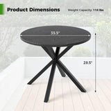 Tangkula Round Patio Dining Table for Outside