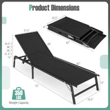 Tangkula Lounge Chair Outdoor Set of 2