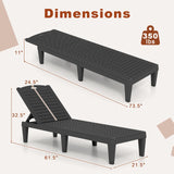 Tangkula Lounge Chair Outdoor Set of 2 for Poolside