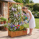 Tangkula Freestanding Raised Garden Bed with Garden Box