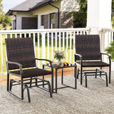 Tangkula 3 Pieces Patio Gliding Set