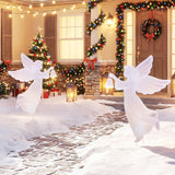 Tangkula 2 Pieces 3 FT Outdoor Christmas Angel Yard Signs Decoration