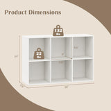 Tangkula 6-Cube Bookcase, Modern Freestanding 3-Tier Bookshelf