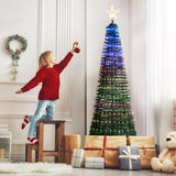 Tangkula 6.2FT Pop-Up Decoration Tree with 282 LED Lights