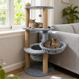 Tangkula 47 Inch Multi-Level Cat Tower with Scratching Posts