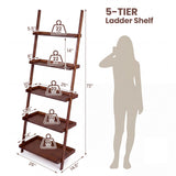 Tangkula 5-Tier Ladder Shelf Bookcase for Living Room