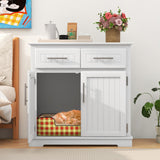 Tangkula Litter Box Enclosure with 2 Storage Drawers & Double Doors