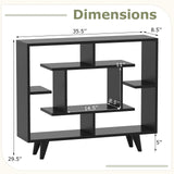 Tangkula  3 Tier Modern Freestanding Open Bookcase