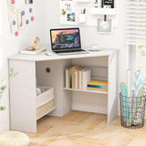 Tangkula Corner Desk, 90 Degrees Triangle Corner Computer Desk for Small Space