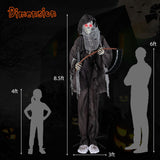 Tangkula 8.5 FT Halloween Decoration Animated Standing Grim Reaper