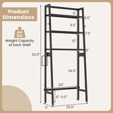 Tangkula Over-The-Toilet Storage Rack, 3-Tier Freestanding Bathroom Space Saver Shelf w/ 2 Hanging Hooks