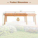 Tangkula Patio Extendable Dining Table for 6-8 People